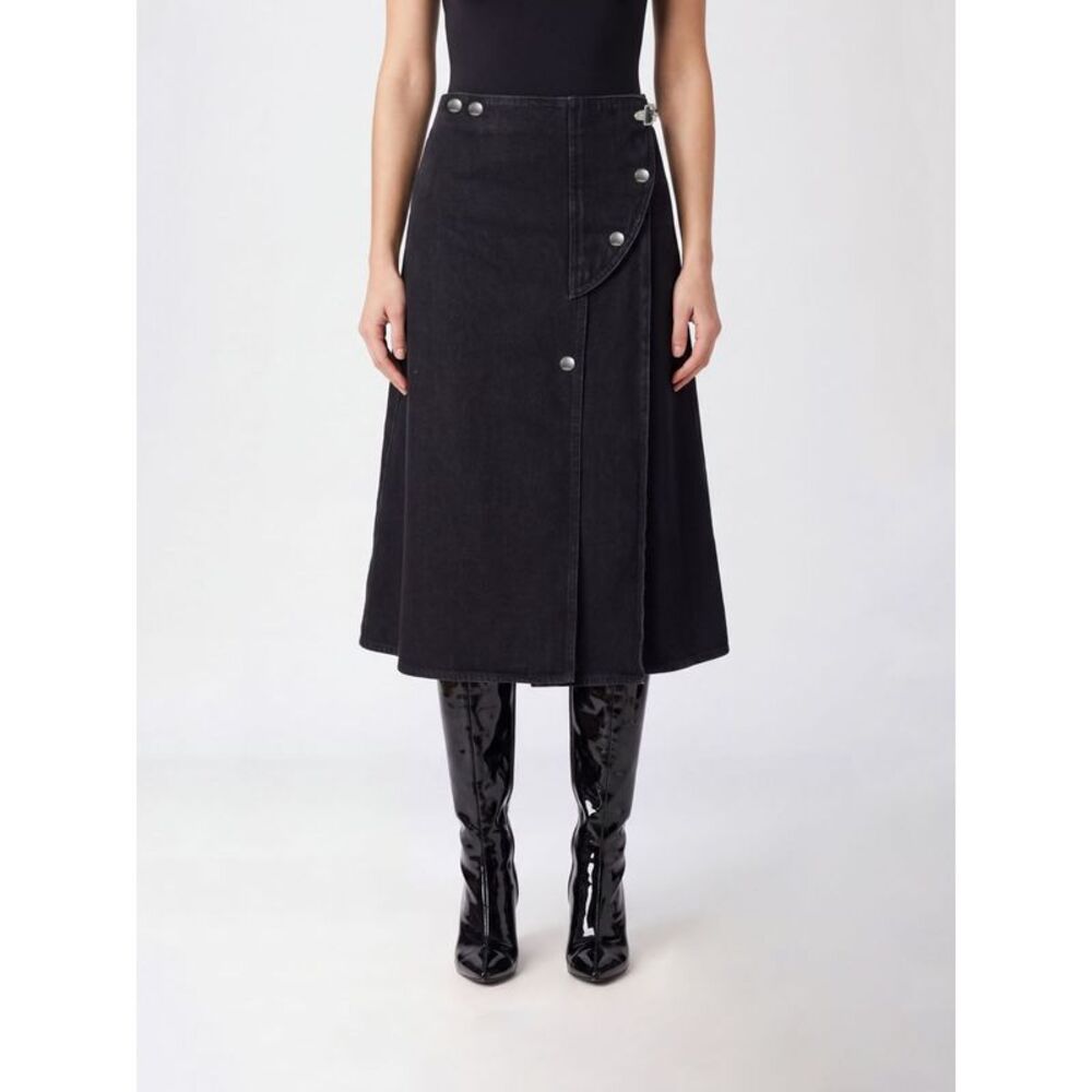 Marni Women High-Waisted Denim Midi Wrap Skirt Marni